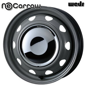 12インチ 3.5J 12H100・110・114.3 +34 Weds ウェッズ ネオキャロ グレー/クロームキャップ スチールホイール単品 4本(1台分)送料無料 テーパー座・球面座共用ナット座