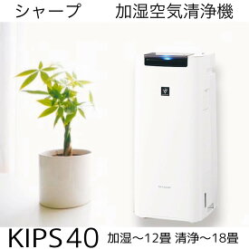 空気清浄機 シャープ プラズマクラスター25000 KI-PS40-W 加湿器 加湿空気清浄機 空気洗浄機 SHARP 抗菌 防カビ ウィルス対策 花粉対策 PM2.5 加湿 12畳 清浄 18畳