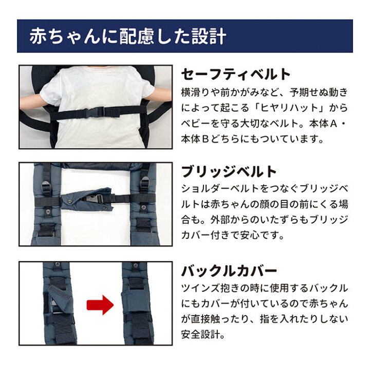 楽天市場】【P10倍】 ツインズキャリー コネクト 双子 抱っこ紐 新生児 
