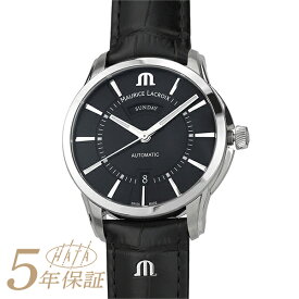 モーリスラクロア ポントス デイデイト 腕時計 MAURICE LACROIX PONTOS DAY DATE PT6358-SS001-330-1 ブラック メンズ ブランド 時計 新品