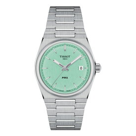【感謝祭限定 1/2でポイント100%】ティソ TISSOT 腕時計 メンズ PRX 35mm ピーアールエックス ライトグリーン クオーツ T137.210.11.091.00 T1372101109100 国内正規品