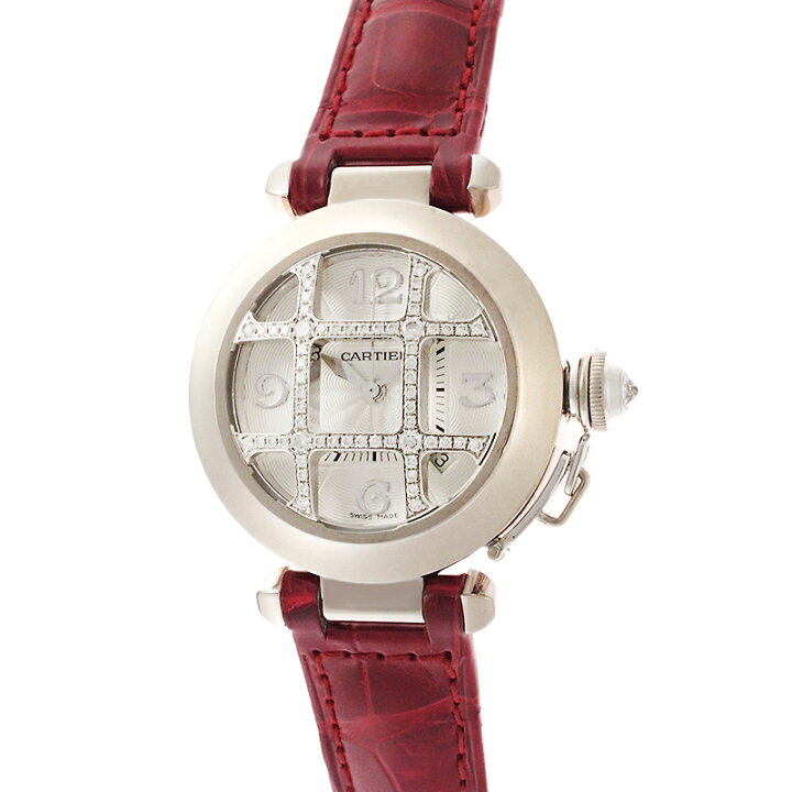 楽天市場】カルティエ パシャ 32mm 純正ダイヤグリッド WJ116156 K18WG 