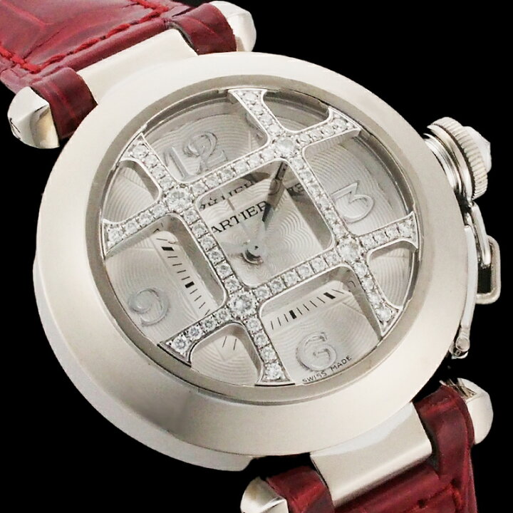 楽天市場】カルティエ パシャ 32mm 純正ダイヤグリッド WJ116156 K18WG