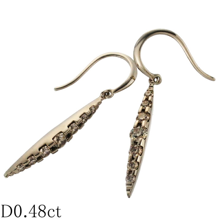 楽天市場】カシケイ ネイキッド ダイヤモンド/0.48ct ピアス BNA015  