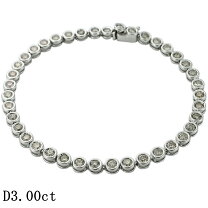 楽天市場】ダイヤモンド 3.00ct テニス ブレスレットの通販