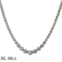 楽天市場】テニスネックレス 5.00ctの通販