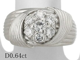 ミキモト ダイヤモンド/0.64ct デザイン リング K14WG 11号【中古】【JS1243】