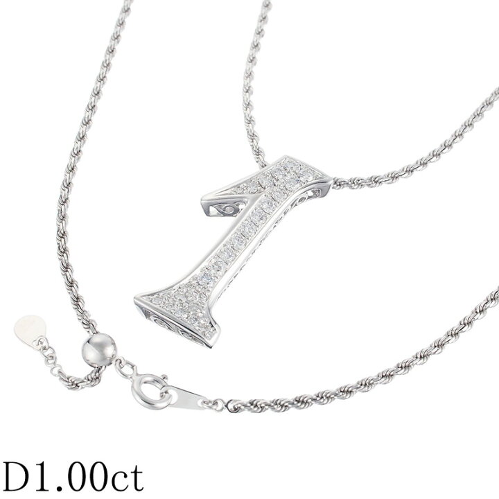楽天市場】ゆきざき ノンブル ダイヤ/1.00ct ナンバーペンダントトップ 