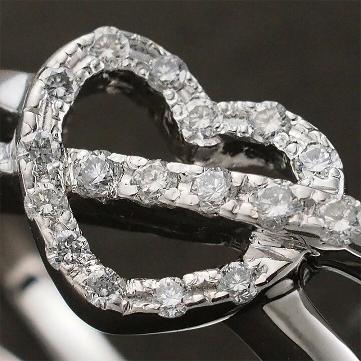 楽天市場】ポンテヴェキオ ダイヤ/0.21ct ハートデザイン リング K18WG  