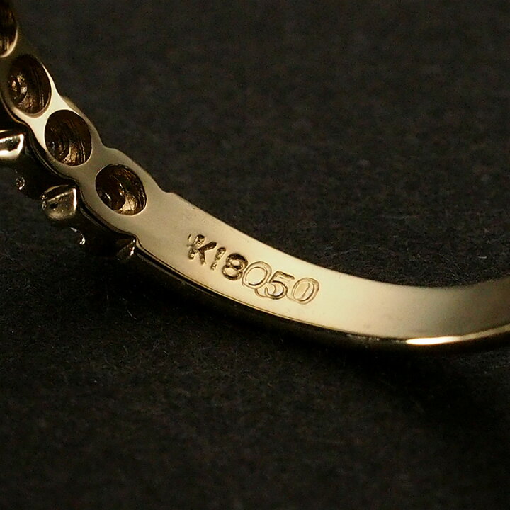 楽天市場】ダイヤモンド/0.50ct エタニティ リング K18YG 14号【中古 