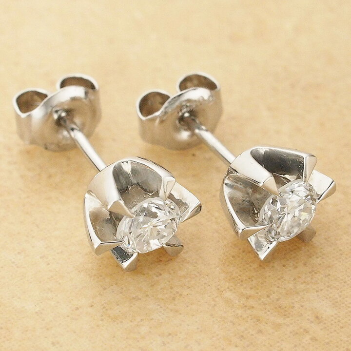楽天市場】ダイヤモンド/0.234ct×2 スタッド ピアス Pt900【中古  