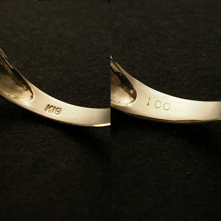 楽天市場】ダイヤモンド/1.00ct Vデザイン リング K18YG 19号【中古 