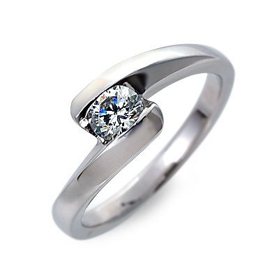 婚約指輪 エンゲージリング プラチナ ダイヤモンド ホワイト 彼女 レディース プレゼント - 1