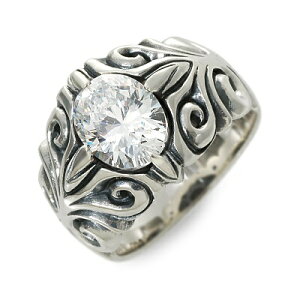 Magische Vissen マジェスフィッセン シルバー リング 指輪 キュービック ホワイト 彼氏 メンズ プレゼント