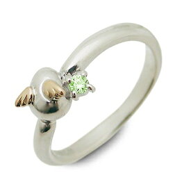 天使の卵 シルバー リング 指輪 ペリドット ホワイト 彼女 レディース プレゼント