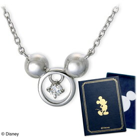送料無料 Disney ホワイトゴールド ネックレス ダイヤモンド 彼女 レディース 女性 誕生日 記念日 ギフトラッピング ディズニー Disneyzone プレゼント