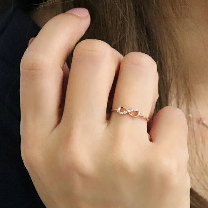 楽天市場】指輪 女性 レディース 無限大 インフィニティ リング 18金 