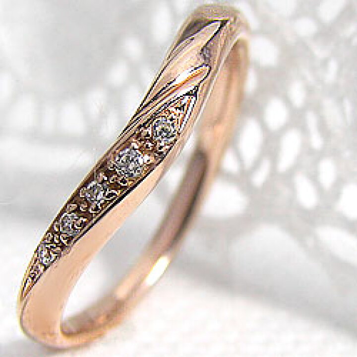 楽天市場】ダイヤモンド リング ピンクゴールドK18 K18PG 記念日 結婚 