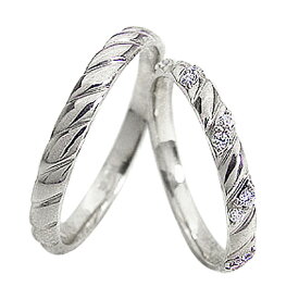 ペアリング プラチナ 結婚指輪 デザインリング マリッジリング ダイヤモンド Pt900 2本セット 文字入れ 刻印 可能 婚約 結婚式 ブライダル ウエディング おすすめ ギフト プレゼント 受注製作