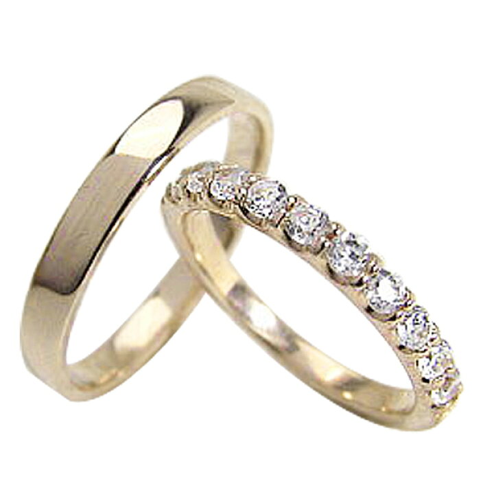 楽天市場】ハーフエタニティペアリング 天然ダイヤモンド0.50ct 