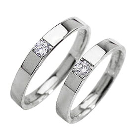 結婚指輪 プラチナ 一粒ダイヤモンドリング ペアリング Pt900 マリッジリング 2本セット ペア 文字入れ 刻印 可能 婚約 結婚式 ブライダル ウエディング おすすめ ギフト プレゼント 受注製作