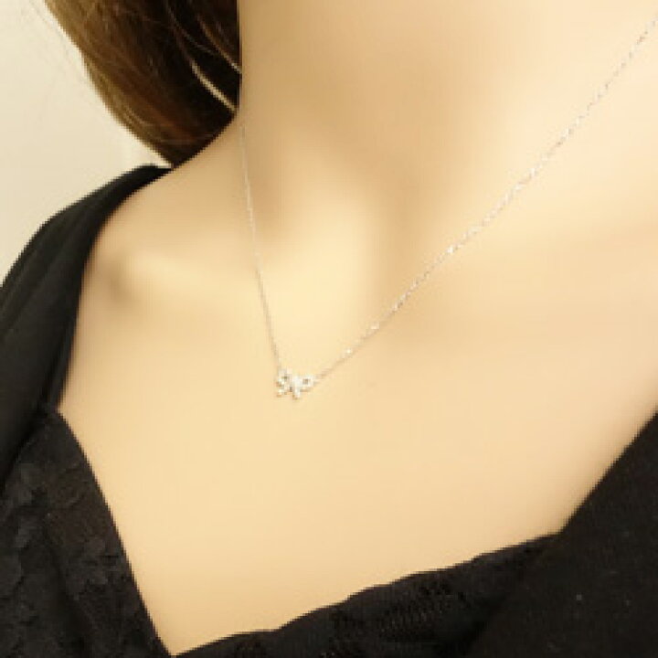 楽天市場】ネックレス レディース リボンネックレス ダイヤモンド