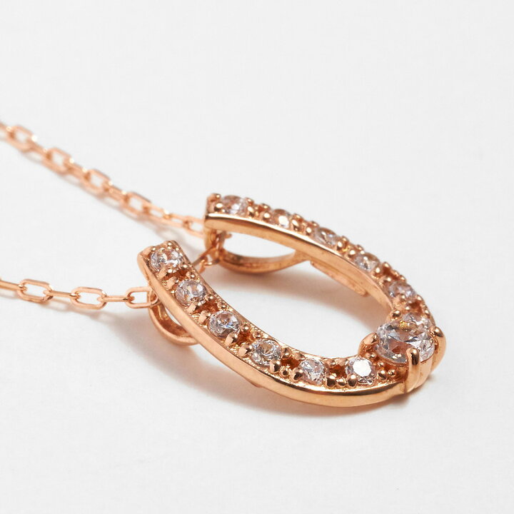 楽天市場】馬蹄 ネックレス ダイヤモンド ネックレス ホースシュー 18  