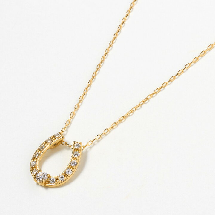 楽天市場】馬蹄 ネックレス ダイヤモンド ネックレス ホースシュー 18  