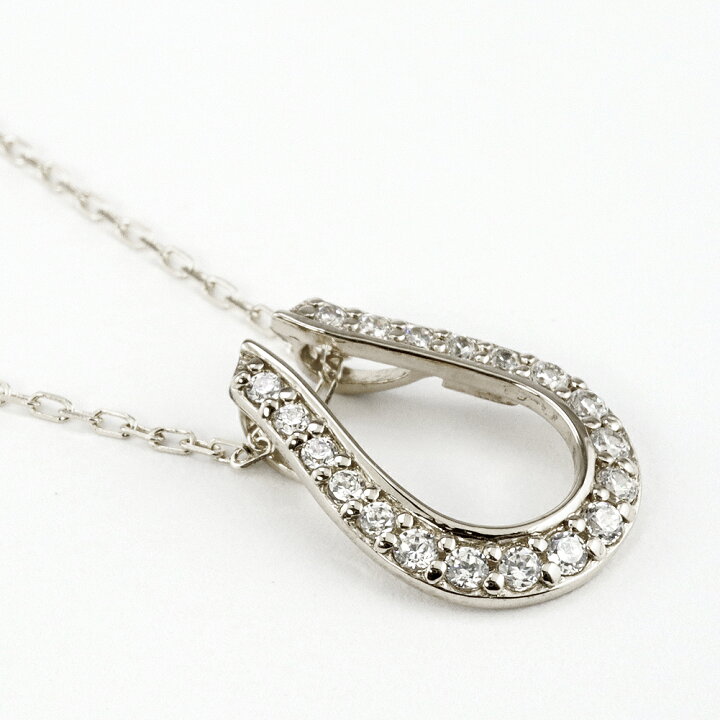 楽天市場】馬蹄 ネックレス プラチナ ダイヤモンド ネックレス ホース  