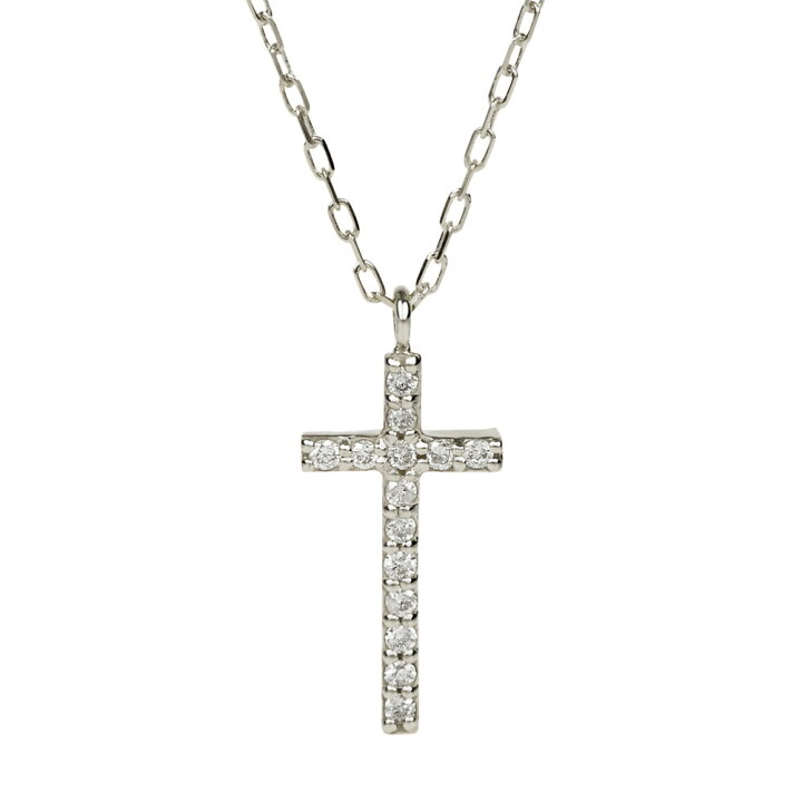 楽天市場】クロス ネックレス プラチナ 十字架 ダイヤモンド 