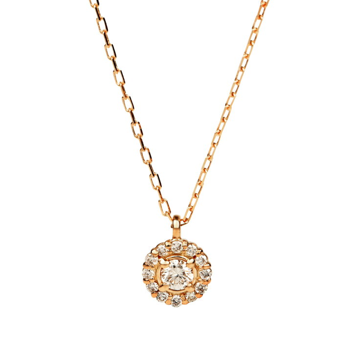 楽天市場】取り巻き ダイヤモンド 18金 ネックレス レディース ダイヤ  