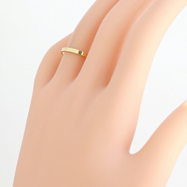 楽天市場】平打ちリング 2mm幅 18金 リング レディース シンプル 指輪  