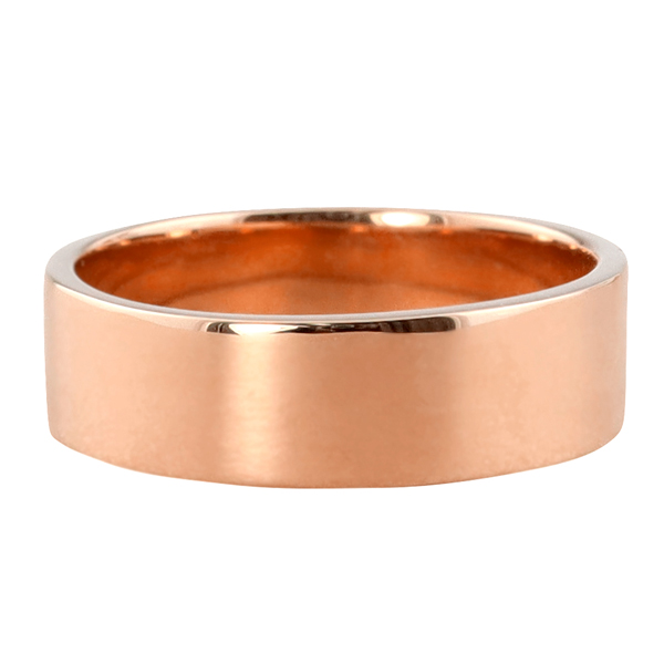 平打ちリング ７mm幅 10金 指輪 レディース K10 ゴールド シンプル フラット リング 結婚指輪 幅広 太め 定番 ブライダル 単品 文字入れ 刻印 可能 日本製 おすすめ プレゼント - 17