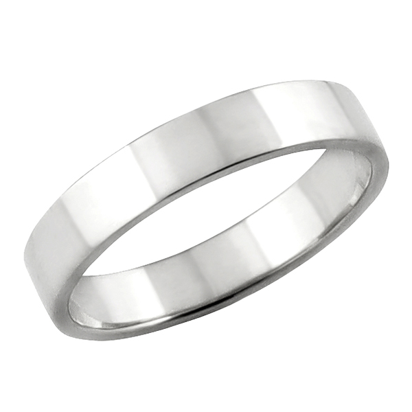 平打ちリング ４mm幅 プラチナ 指輪 メンズ Pt900 シンプル フラット リング 結婚指輪 幅広 太め 定番 ブライダル 単品 文字入れ 刻印  可能 日本製 おすすめ ギフト プレゼント 受注製作 | ジュエリーアイ