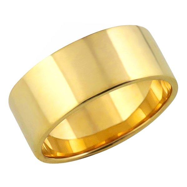 平打ちリング ８mm幅 10金 指輪 メンズ K10 ゴールド シンプル フラット リング 結婚指輪 幅広 太め 定番 ブライダル 単品 文字入れ  刻印 可能 日本製 おすすめ ギフト クリスマス プレゼント | ジュエリーアイ