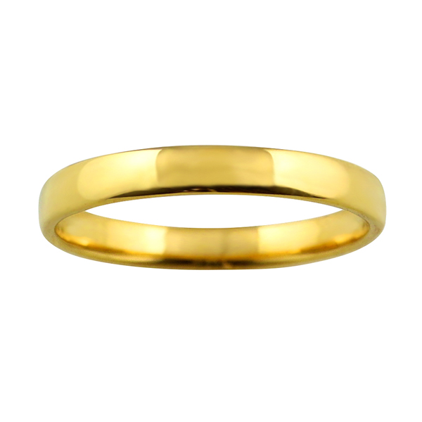 甲丸リング ３mm幅 18金 リング レディース シンプル 指輪 K18 ゴールド 甲丸 リング 結婚指輪 マリッジリング ブライダル 単品 文字入れ  刻印 可能 日本製 おすすめ ホワイトデー プレゼント | ジュエリーアイ