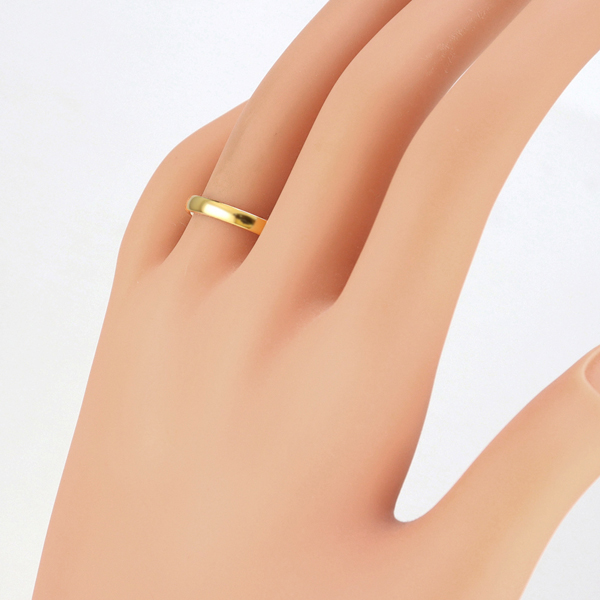 甲丸リング ３mm幅 18金 指輪 メンズ K18 ゴールド シンプル 甲丸 リング 結婚指輪 マリッジリング ブライダル 単品 文字入れ 刻印 可能  日本製 おすすめ バレンタインデー プレゼント | ジュエリーアイ