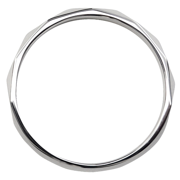 楽天市場】ひし形カットリング 2.5mm幅 プラチナ 指輪 メンズ Pt900