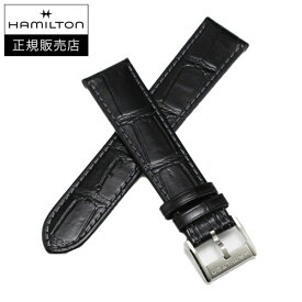 ハミルトン　HAMILTON　ジャズマスター用　純正カーフストラップ　ブラック　20mm　JAZZMASTER　正規輸入品　純正バネ棒付き　H690325112（H600325112）