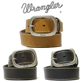 【PT10倍】 Wrangler ラングラー サイドステッチ オイルド加工 レザー ベルト メンズ カット可 本革 カジュアル バックル WR4027 天然皮革 ジーンズ カーゴパンツ チノパン パンツ メンズ かっこいい 大人 通勤 通学 プレゼント ギフト