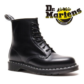 【国内正規販売店】 ドクターマーチン DR.MARTENS CORE 1460 ホワイトウェルト 8ホール ブーツ [Lot/24758001] 靴 ブラック ホワイトステッチ 定番 人気 ロック エイトホール マーチン シンプル カジュアル お揃い リンクコーデ プレゼント ギフト