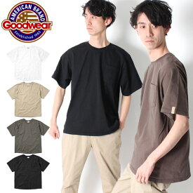 【50％OFF】 GOODWEAR グッドウェア ピスネーム ポケット Tシャツ レギュラー 半袖 ピス T ガーメントダイ ヘビーコットン Tシャツ [Lot/GDW-001-191001] メンズ ヘビーオンス シンプル アメリカ産 7.2oz プレゼント ギフト