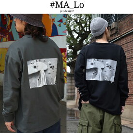 【20％OFF】#MA_Lo マーロ ユニセックスフォトバックプリント L/S Tee [Lot/MA15515] メンズ レディース ロンT Tシャツ 長袖 バックプリント コットン カットソー トップス きれいめ カジュアル プレゼント ギフト