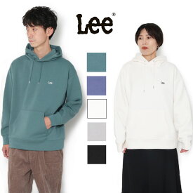 【20％OFF】LEE リー HOODIE プルパーカー [Lot/LT4169] メンズ レディース ユニセックス パーカー トップスダンボール ニット ミニロゴ刺繍 ビッグシルエット キレイめ カジュアル シンプル 春 秋 冬 お揃い プレゼント ギフト