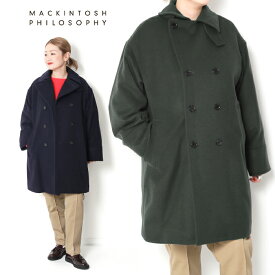 【20％OFF】 Mackintosh Philosophy マッキントッシュ フィロソフィー レディース メルトン Pコート［Lot/R9B52-892］アウター コート 秋冬 ミドル丈 軽い 上品 ウール 大人 お出かけ 暖 プレゼント ギフト