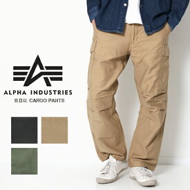 【10倍】ALPHA アルファ BDU カーゴパンツ [Lot/TB1057] ワイド ルーズ コンバットカーゴ メンズ ゆったり ブランド パンツ サイドポケット ベージュ ブラック オリーブ ミリタリー ストレートプレゼント タフ 丈夫 プレゼント ギフト