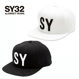 SY32 by SWEETYEARS エスワイサーティトゥ 3D LOGO CAP キャップ 帽子 フラットバイザー ベースボールキャップ ロゴ 定番 おしゃれ メンズ 男性 ストリート ブランド 13631 プレゼント ギフト