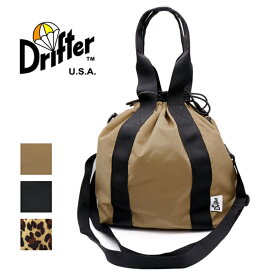 ドリフター Drifter ハンドルバケット トートバッグ [Lot/DFV1225] トート ユニセックス メンズ レディース ハンドバッグ バッグ ショルダーバッグ 肩掛け 鞄 カバン ブラック ベージュ ヒョウ柄 サブバッグ 2WAY 巾着 斜め掛け プレゼント ギフト