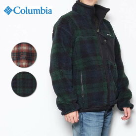 【20％OFF】Columbia コロンビア シカゴアべニューパターンドフリースジャケット メンズ アウター PM0624 防風 防寒 保温 ボア アウトドア ブランド ストレッチ性 冬 スタンド襟 リバーシブル チェック 赤 緑 黒 プレゼント ギフト