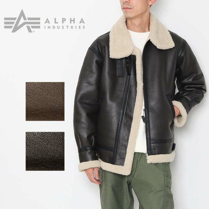楽天市場】ALPHA アルファ B-3 フェイク ムートン ジャケット TA1548 